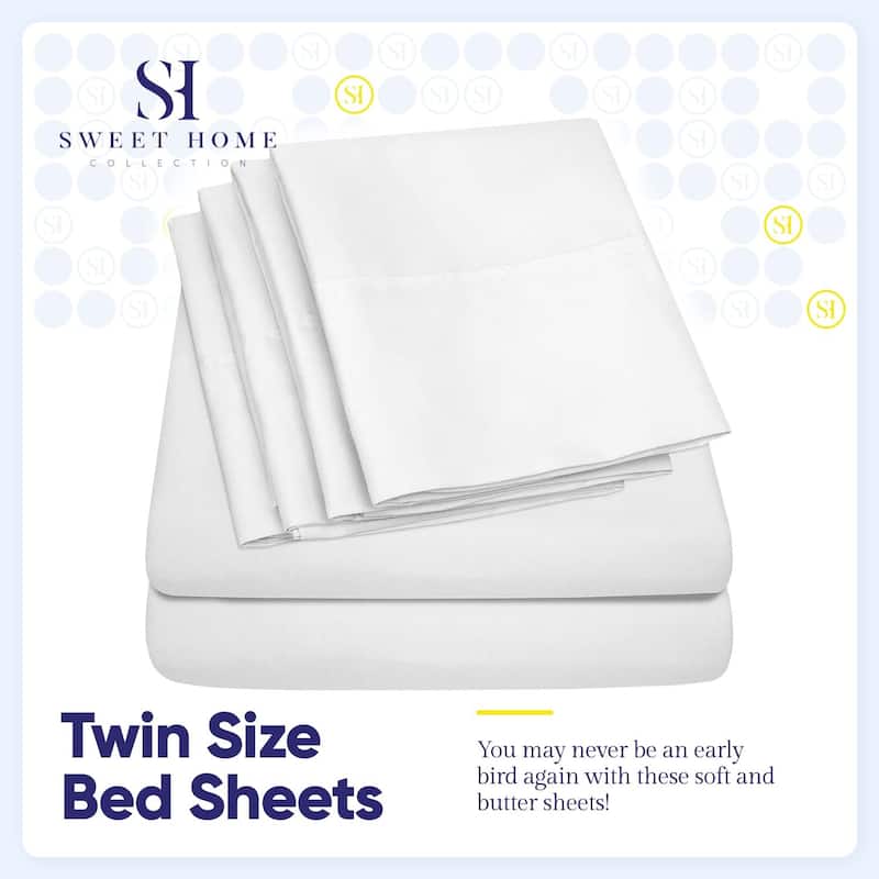 Sweet Home Collection Split King 7 Piece Sheet Set, Deluxe Ultra Soft 1500 Series, Double Brushed Microfiber.