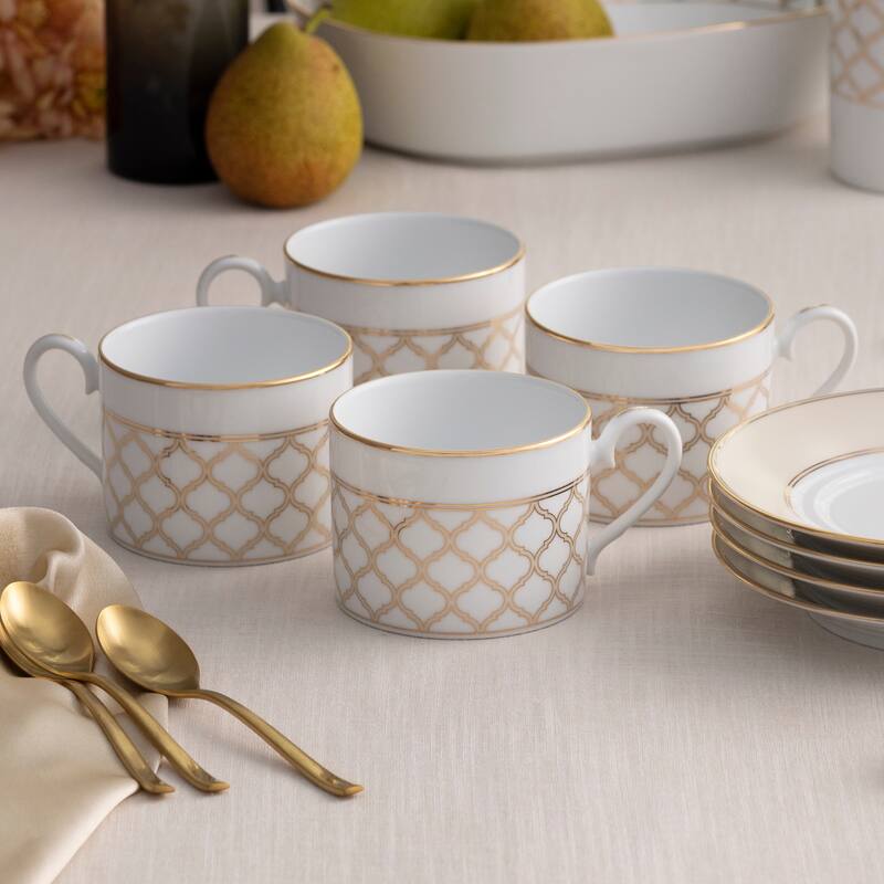 Noritake Eternal Palace Set Of 4 Tea Cups, 8 Oz.