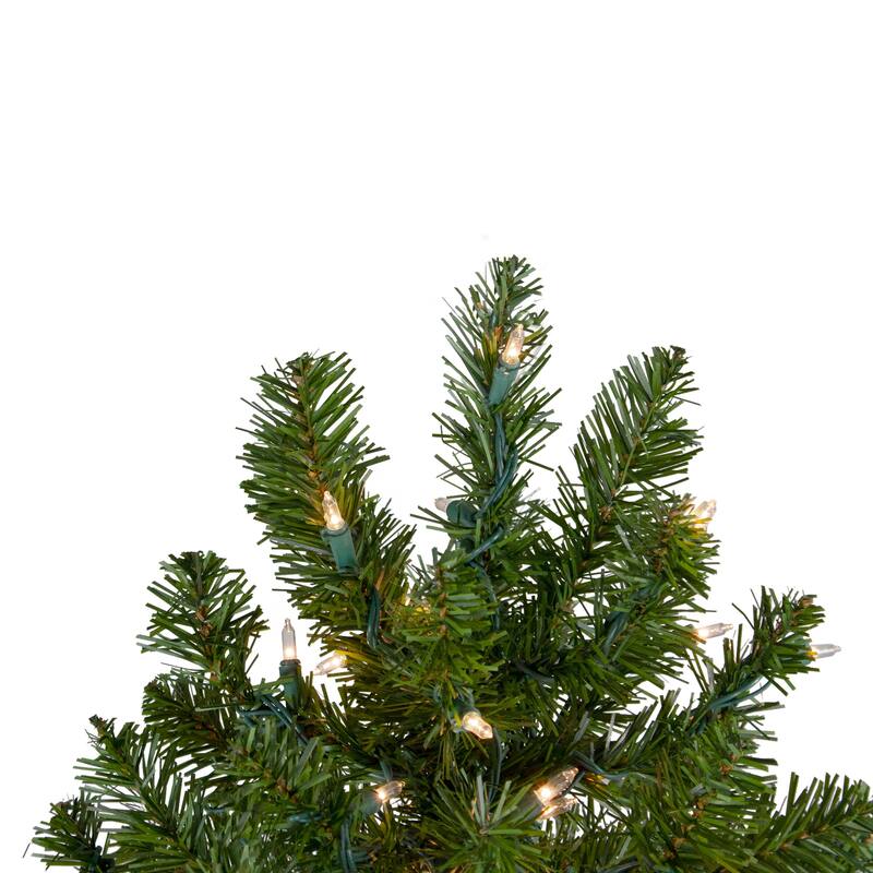 Pre-Lit Full Canadian Pine Artificial Christmas Tree - 3' - Clear Lights - 3 Foot