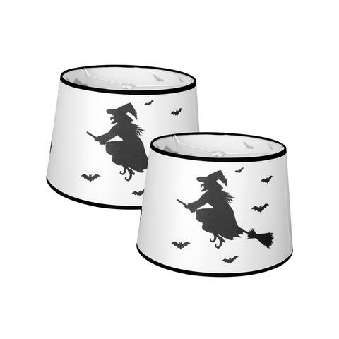 Carro Home Collection Halloween Limited Edition Round Empire Shape Lamp Shade 10x12x8 (Set of 2)