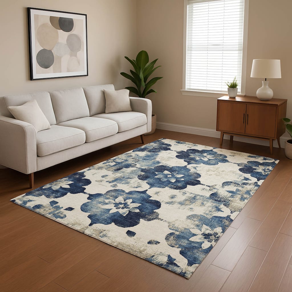 Premium Washable Super Soft Modern Floral Mayfield Rug