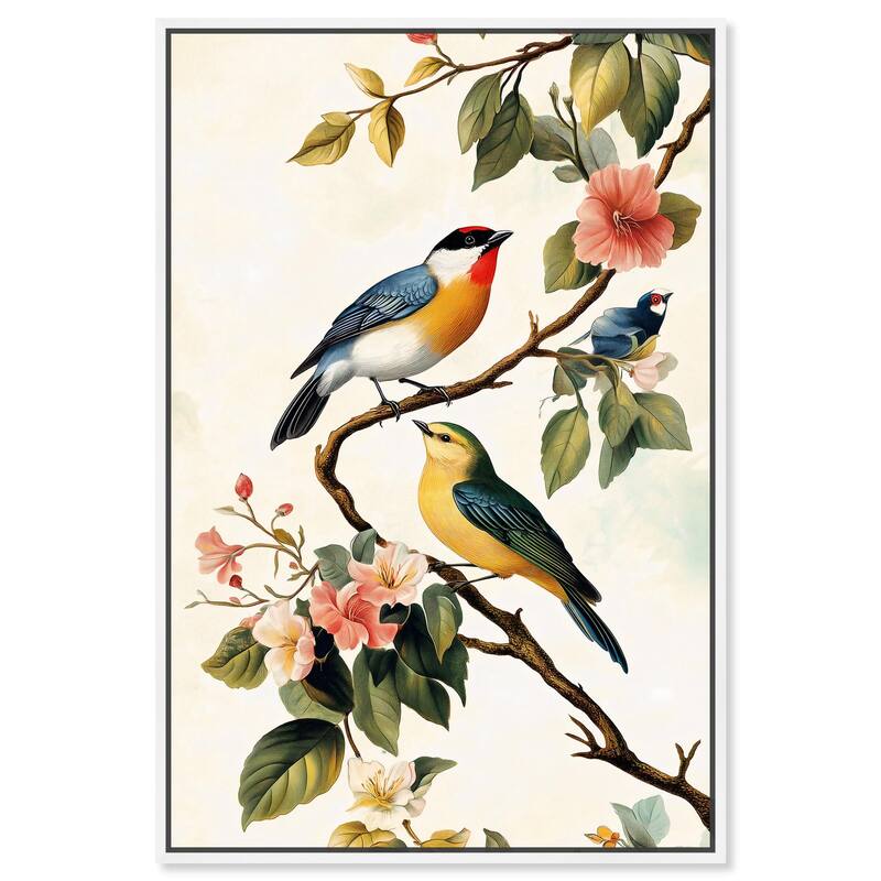 Colorful Perch Canvas by Art Remedy - White - 16" x 24"