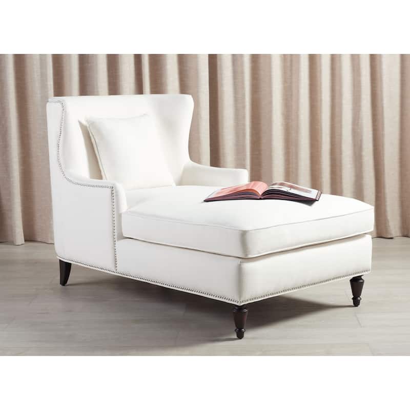 SAFAVIEH Couture Salbjorg Upholstered Chaise Lounger - 33 In W x 63 In D x 38.5 In H - 33Wx63Dx39H