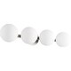 preview thumbnail 7 of 5, Quorum International 4 Light 29-3/4" Wide Bathroom Vanity Light Satin Nickel