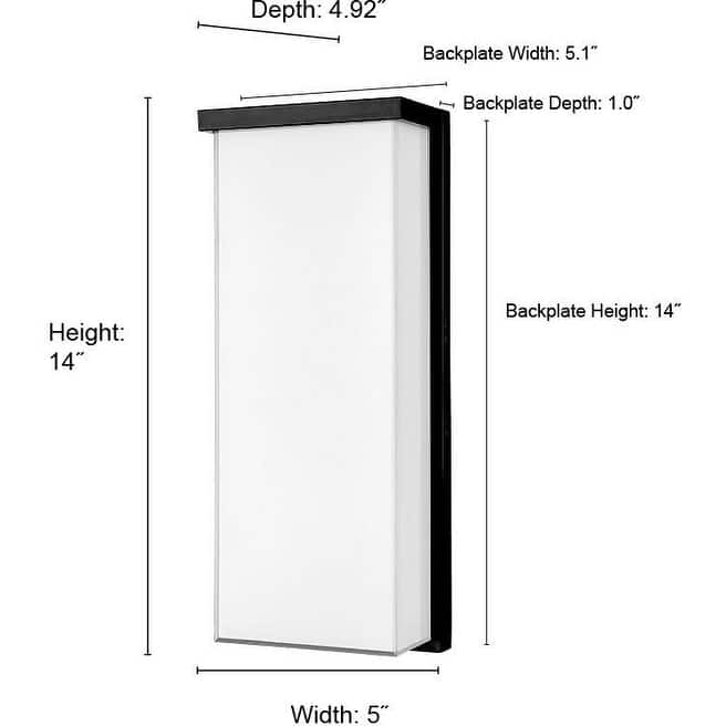 Millennium Lighting 74201 14" Tall LED Outdoor Wall Sconce with