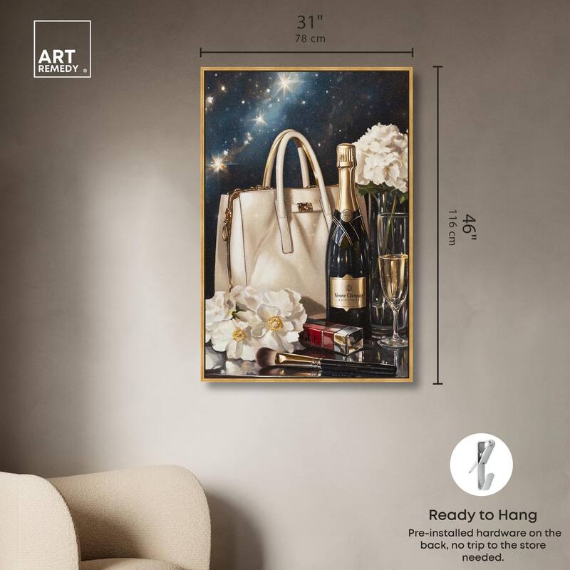 Cheers to Starry Glam Canvas by Art Remedy