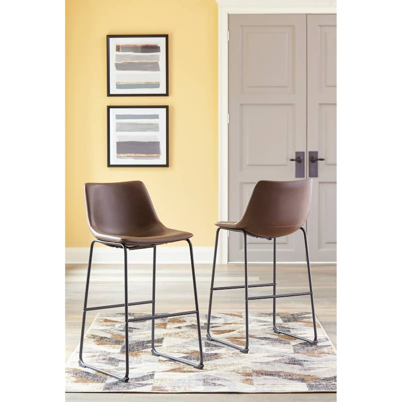 Signature Design by Ashley Centiar Counter Height Bar Stool (Set of 2) - Brown - Counter Height