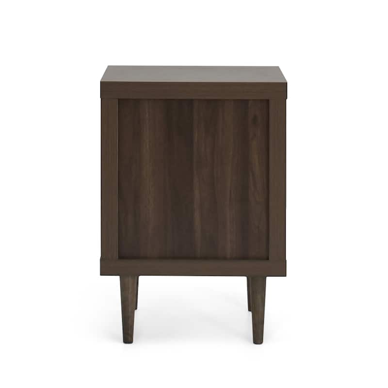 Nystrom Mid Century Modern 2 Drawer Nightstand by Christopher Knight Home