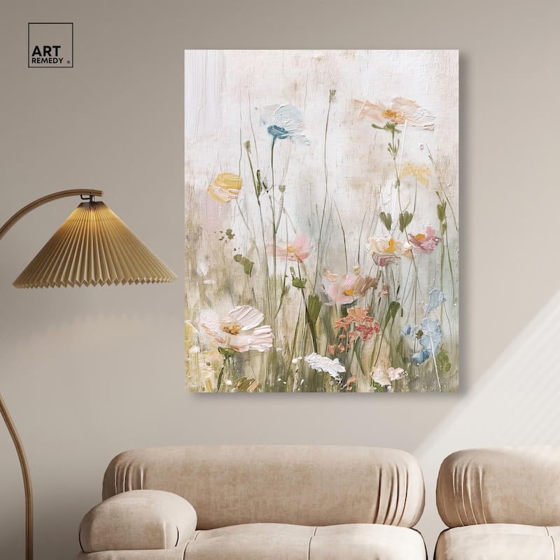 Floral Luster Canvas by Art Remedy, Gallery Wrapped