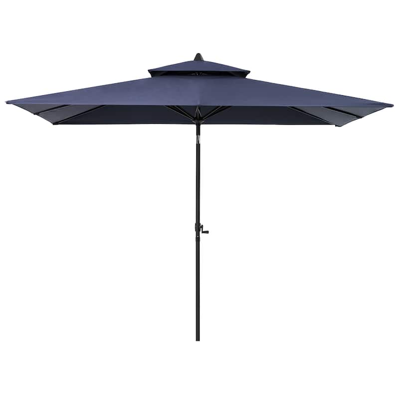 Pellebant 10 X 6.5 FT Patio Market Umbrella with Base