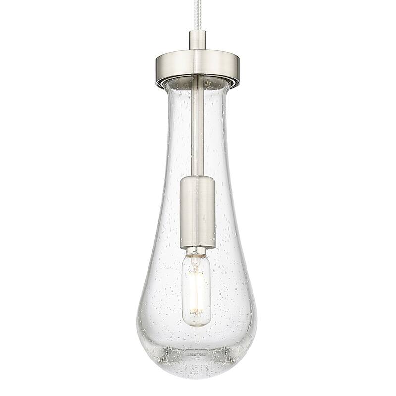 Innovations Lighting 451-1P-G451-4SDY Owego 11" Tall Mini Pendant with - Satin Nickel