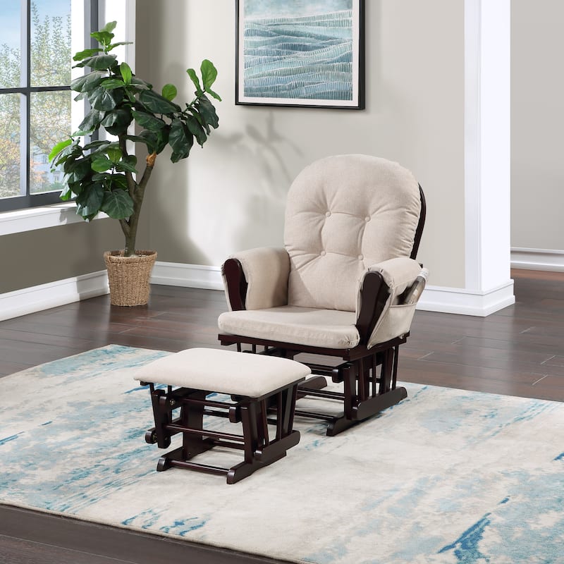 Suite Bebe Mason Glider and Ottoman - Espresso Latte
