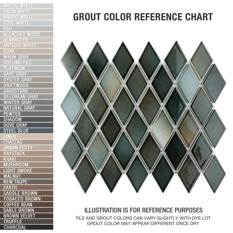 Merola Tile Hudson Kite Stormy Night 10-1/8" x 11-3/4" Porcelain Mosaic Floor and Wall Tile