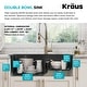 preview thumbnail 22 of 33, KRAUS Quarza Granite 33 inch 60/40 Undermount Drop-in Kitchen Sink