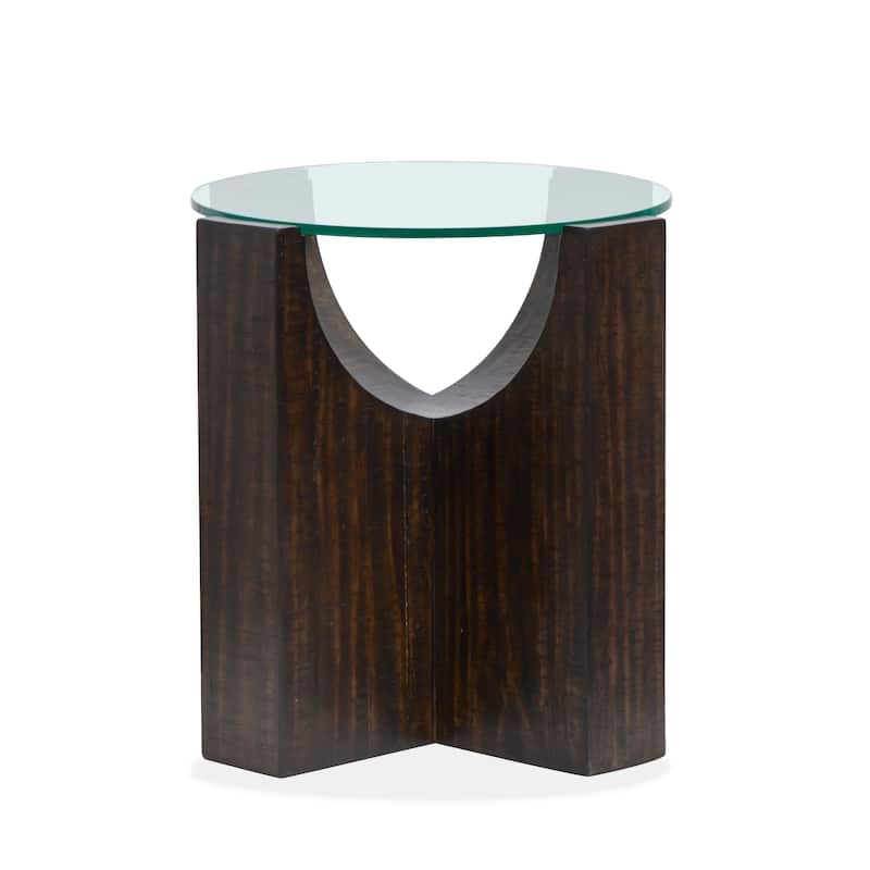 Magnussen Home Beckham Rustic Tavern Round End Table - 24''W x 24''D x 24''H