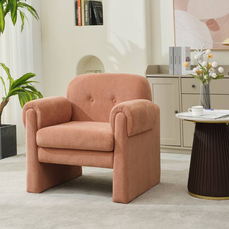 Modern Cloud Velvet Accent Chair with Removable Cushion for Living Room