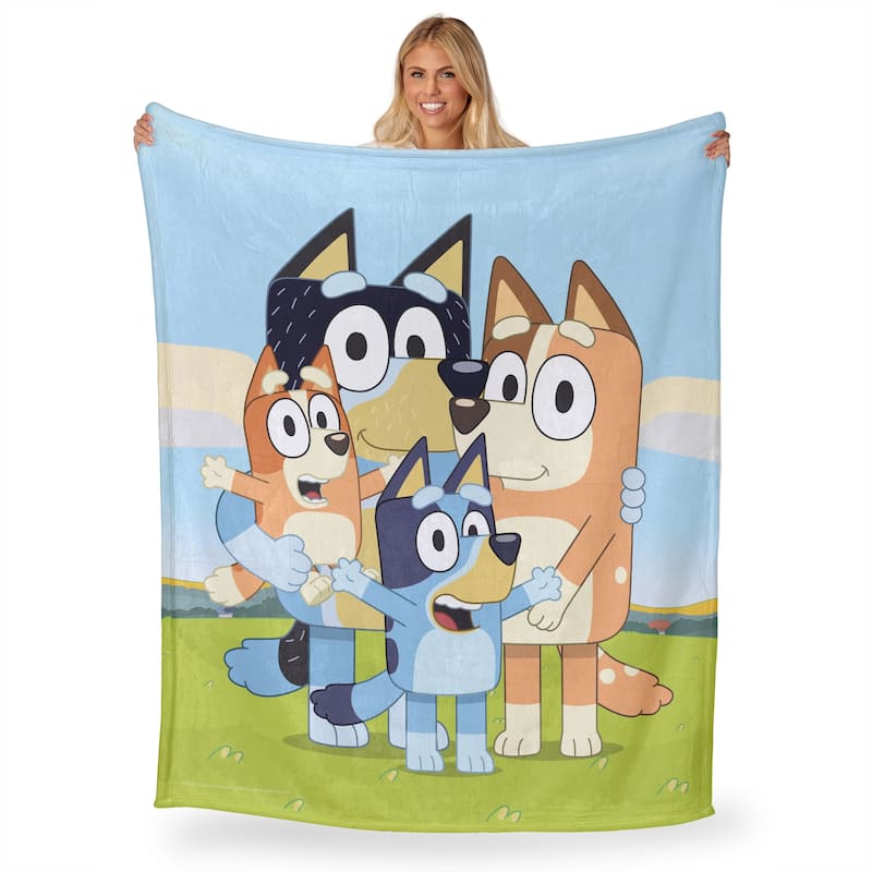 Bluey Heeler Family Silk Touch Throw Blanket
