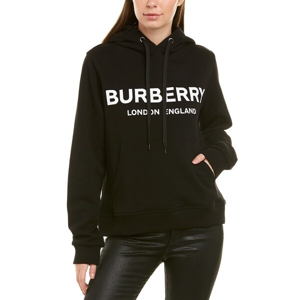 burberry oversized logo print hoodie