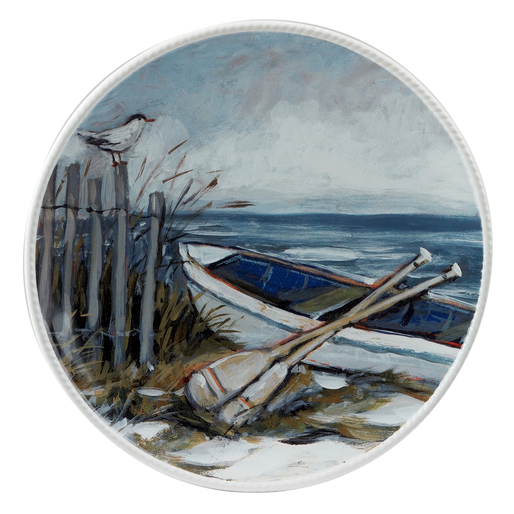 Certified International Shorebirds Round Platter, 12.5" x 12.5" x 1.25" - 12.5" x 12.5" x 1.25"
