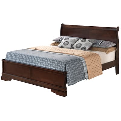 Full Size Traditional Platform Bed with Durable Particle Board Construction and Easy Assembly