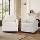preview thumbnail 102 of 154, Set of 2 Modern Swivel Accent Armchairs Upholstered Arm Chairs