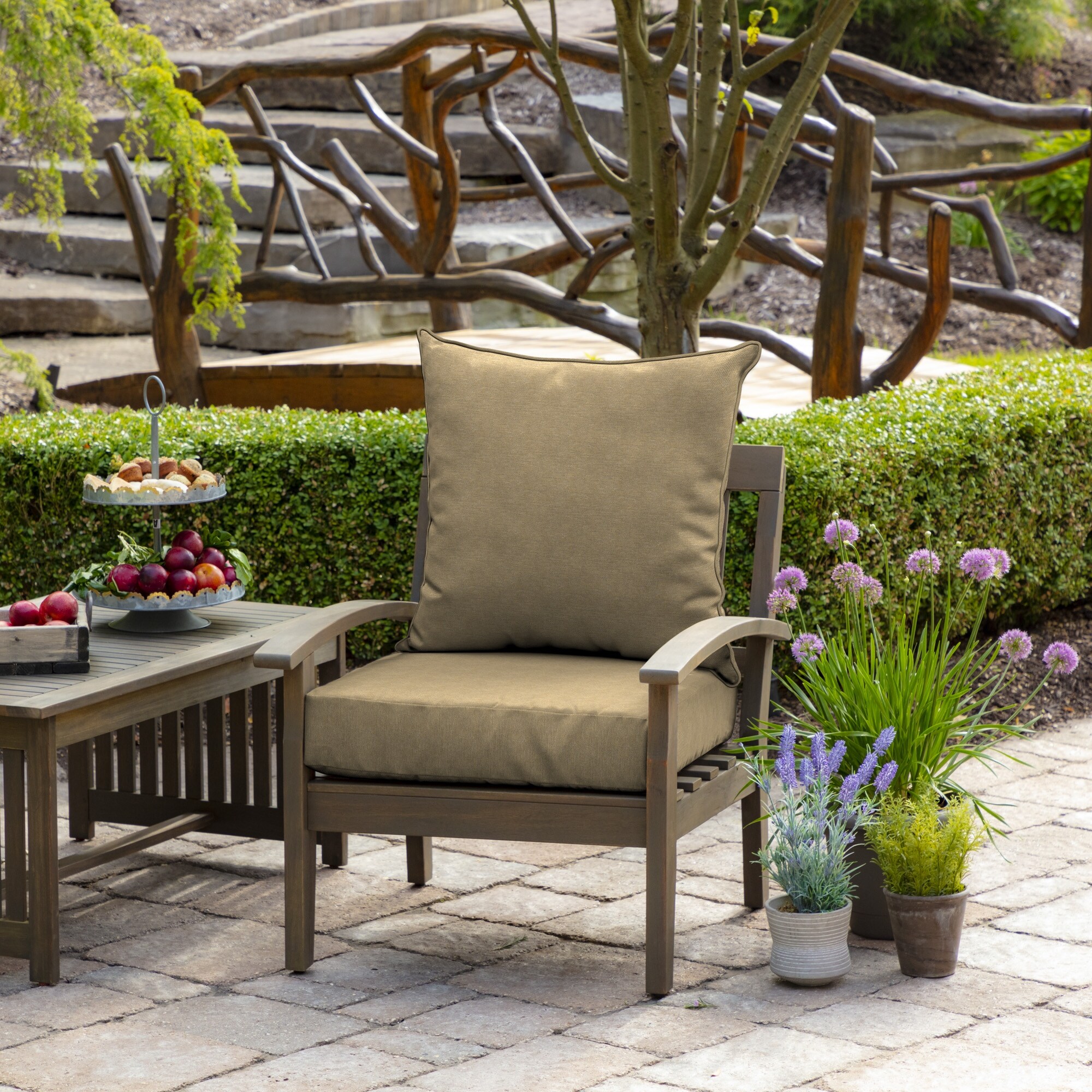 Arden Selections tan hamilton Outdoor Deep Seat Cushion Set 24 W x 24 D in. On Sale Bed Bath Beyond 21134347