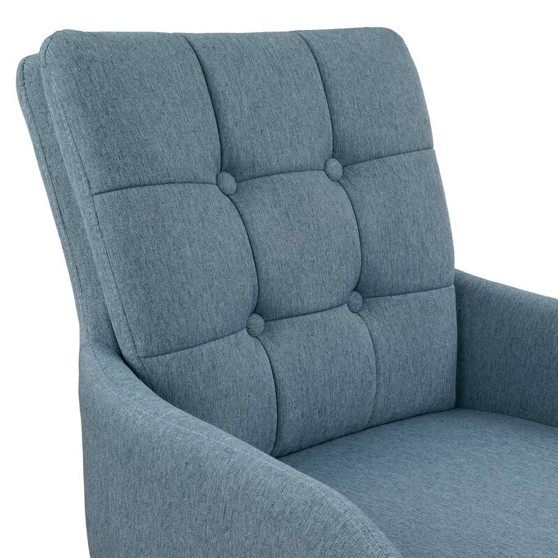 Art Leon Upholstered Dining Swivel Armchair with Tufted Back