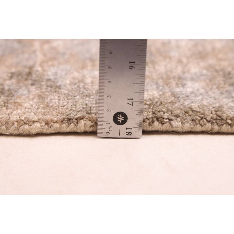 ECARPETGALLERY Hand-knotted Legacy Tan Silk Rug - 6'5 x 9'9