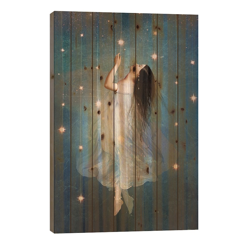 Star Sailor Print On Wood by Catrin Welz-Stein - Multi-Color - 40x26x1.5