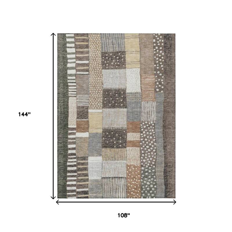 HomeRoots Geometric Transitional Rectangle Outdoor Rug