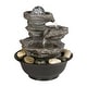 preview thumbnail 8 of 10, 4-Tier Tabletop Water Fountain with Illuminated Crystal Ball Accent