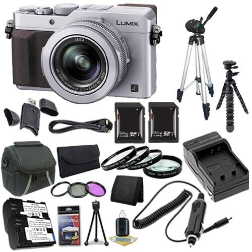 Panasonic LUMIX LX100 128 MP Digital Camera Silver Saver Bundle 4 Panasonic LUMIX LX100 128 MP Digital Camera Silver Saver Bundle 4