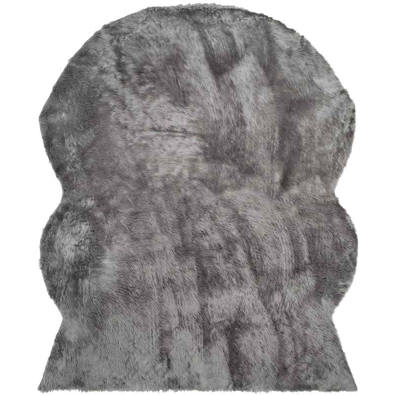 SAFAVIEH, Faux Sheep Idith Shona 2.4-inch Thick Rug