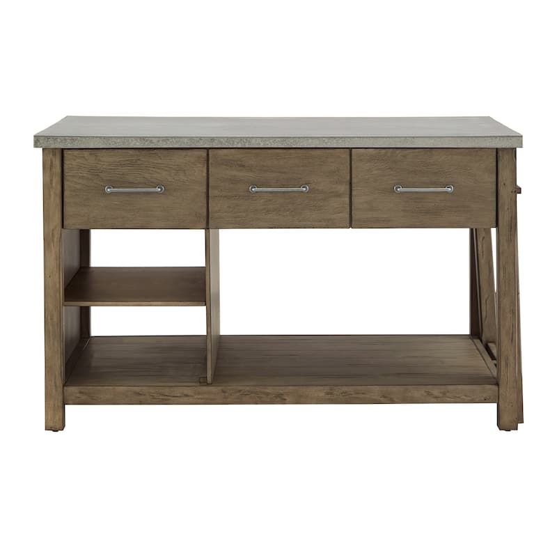 Tali Reclaimed Look Extendable Kitchen Island by iNSPIRE Q Classic