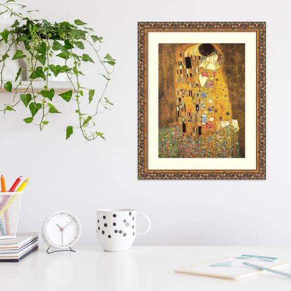 The Kiss Le Baiser Il Baccio 1907 By Gustav Klimt Framed Wall Art Overstock 32867900
