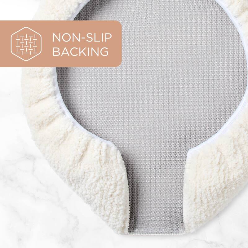 TOWN & COUNTRY EVERYDAY Ultra Plush Solid Tufted Toilet Lid Cover, Soft and Absorbent, Non-Slip Cover, Machine Washable