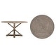 preview thumbnail 12 of 10, Krakova Rustic X-Base Round Pine Wood Dining Table