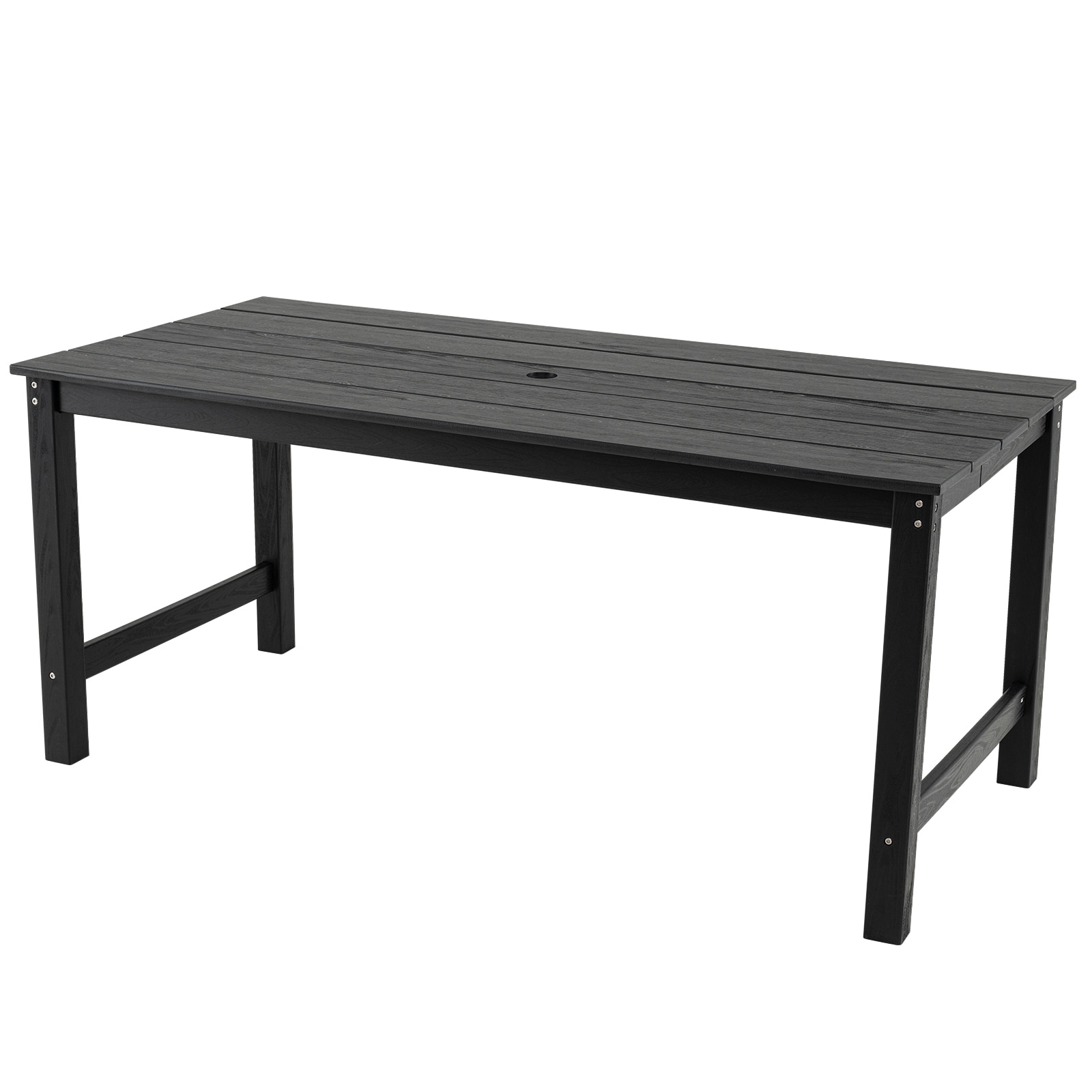 Gymax HDPE Outdoor Dining Table for 6 Person 67'' Patio Table w/