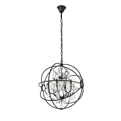 Royce Edge 6-Light Dark Bronze Chandelier