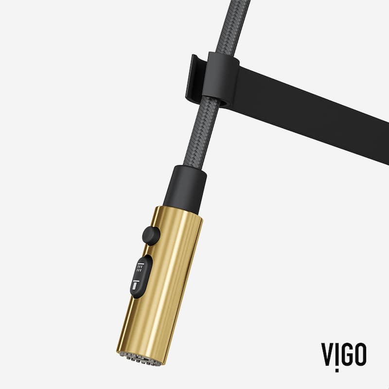 VIGO Edison Pro 20" H Single Handle Pull-Down Sprayer Kitchen Faucet