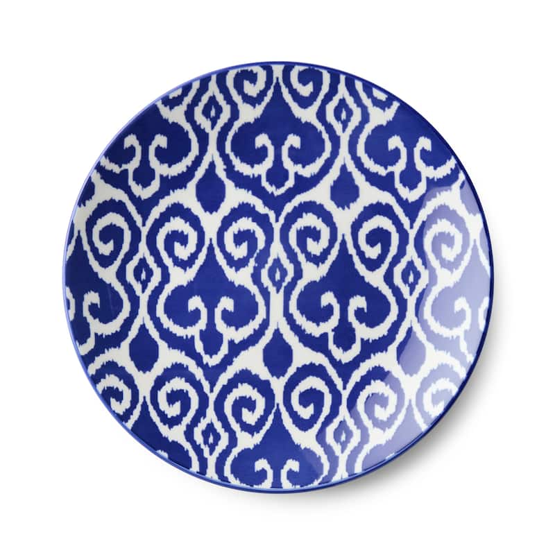 Certified International Pavillion 8.75" Salad/Dessert Plates, Set of 6 Assorted Designs - 8.75"L x 8.75"W x 1.00"H