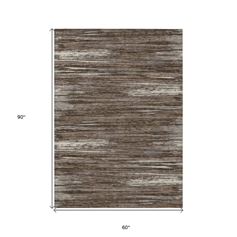 HomeRoots Striped Transitional Rectangle Outdoor Rug