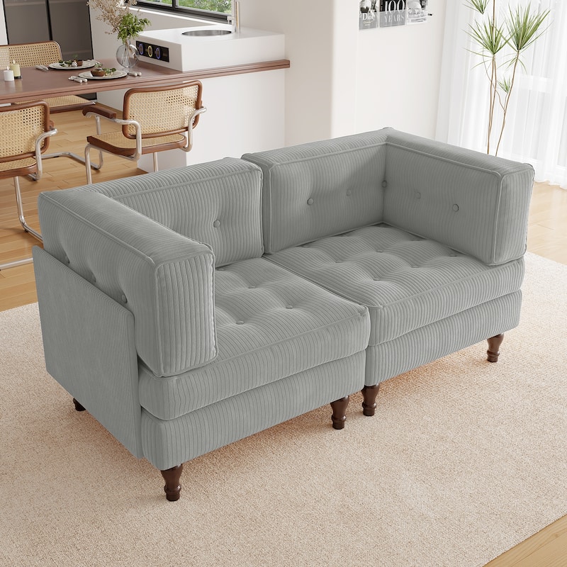 Madison Oversized Upholstered Corduroy Modular Sectional Sofa