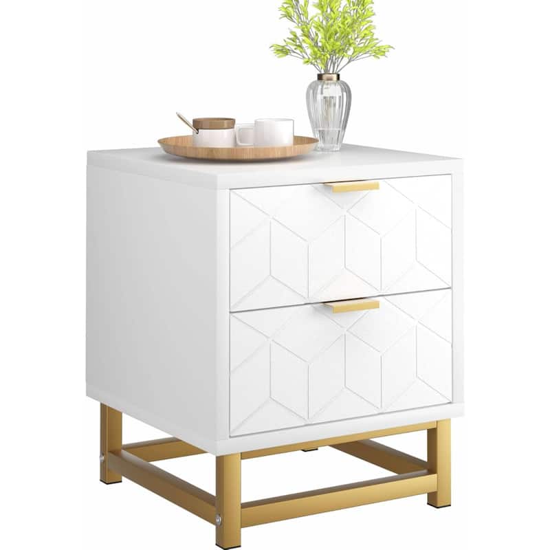 2 Drawer Dresser Nightstand for Bedroom, Living Room, Entryway