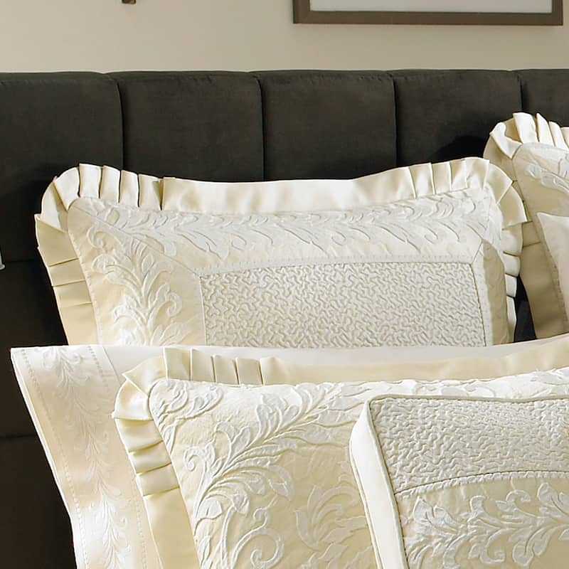 J. Queen New York Marquis Euro Sham - Ivory - Euro Square
