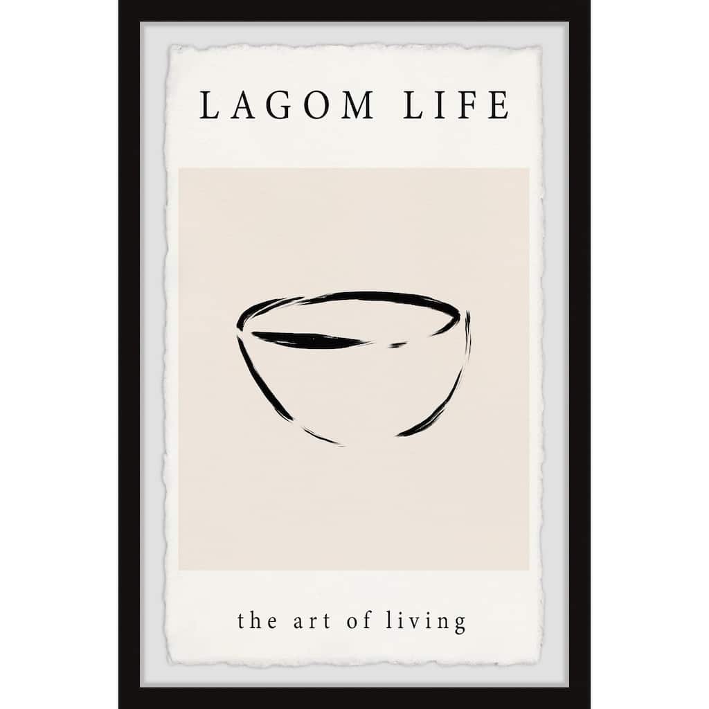 Lagom Lifestyle Framed Wall Art, Elegant Home Touch - Sophisticated Artwork for Refined Décor