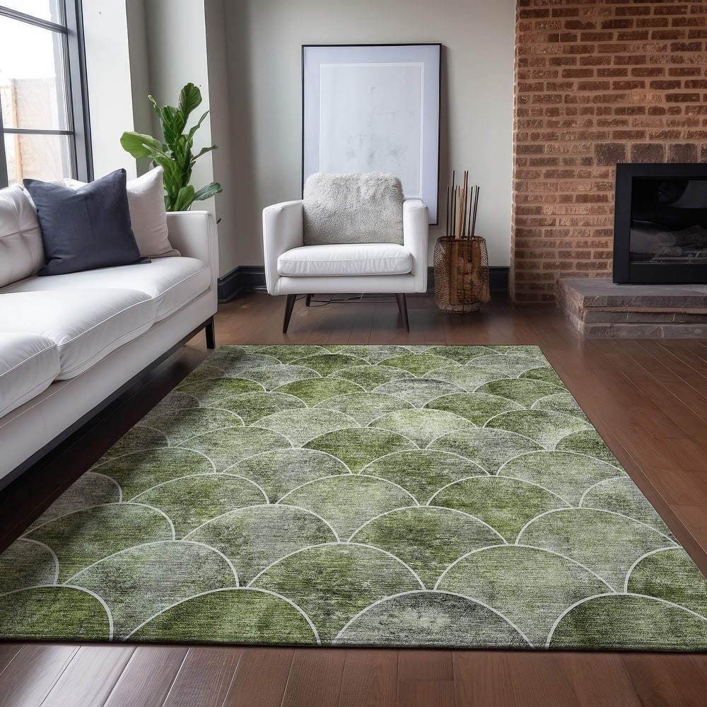 Machine Washable Indoor/ Outdoor Chantille Contemporary Rug