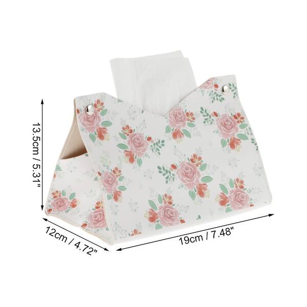 1Pcs Durable Flower Pattern Tissue Box Cover for Living Room Table Desk ...