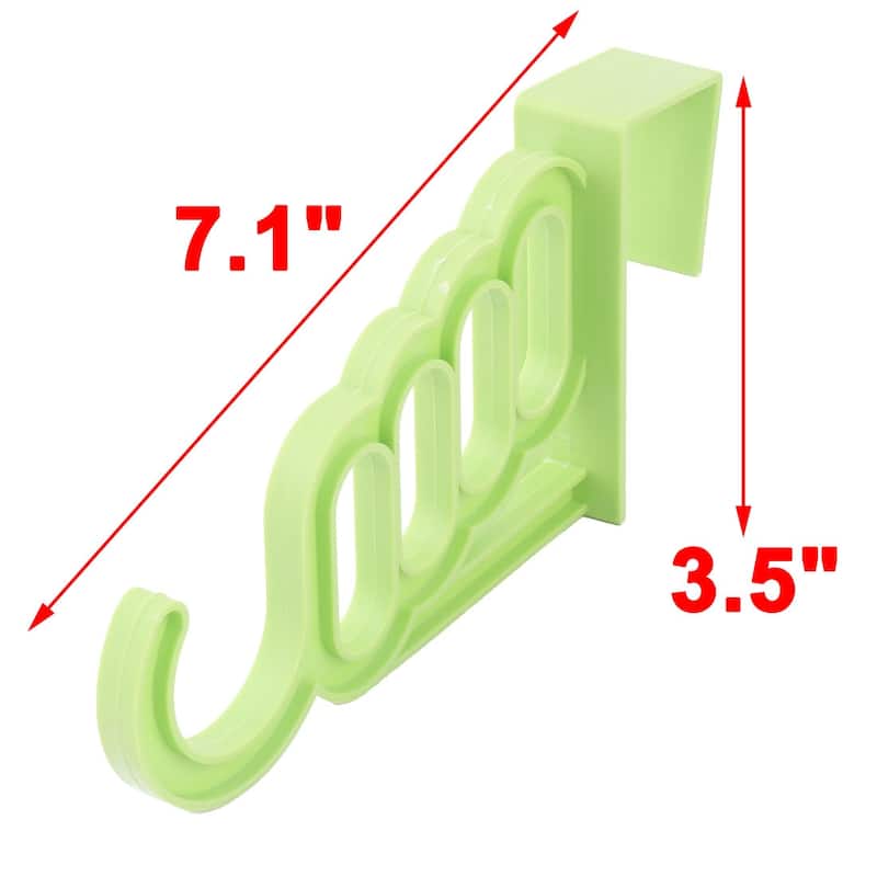 Household Plastic Over Door Wardrobe Clothes Towel Bags Hook Hanger Green 3 Pcs