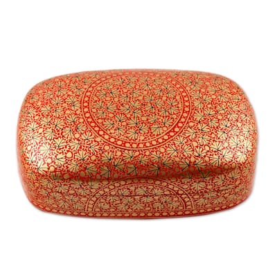 Novica Handmade Kashmir Treasure Papier Mache Decorative Box